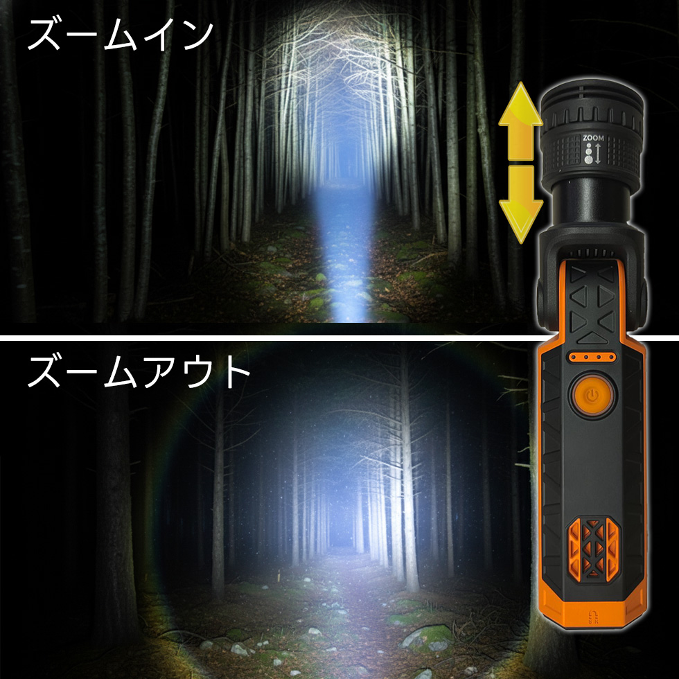 懐中電灯 led USB充電式 超強力 ハンディライト 超高輝度 ledライト