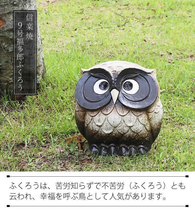 信楽焼 ふくろう 陶器 フクロウ 置物 かわいい おしゃれ ギフト 玄関