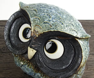 信楽焼 ふくろう 陶器 フクロウ 置物 かわいい おしゃれ ギフト 玄関