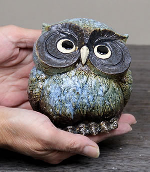 信楽焼 ふくろう 陶器 フクロウ 置物 かわいい おしゃれ ギフト 玄関