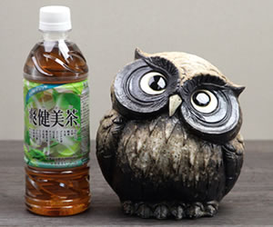 信楽焼 ふくろう 置物 陶器 フクロウ 商売繁盛 縁起物 大きめ b9029-02-z1.jpg