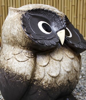信楽焼 ふくろう 陶器 フクロウ 置物 かわいい おしゃれ ギフト 玄関