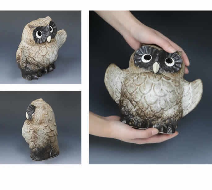 信楽焼 ふくろう 陶器 フクロウ 置物 かわいい おしゃれ ギフト