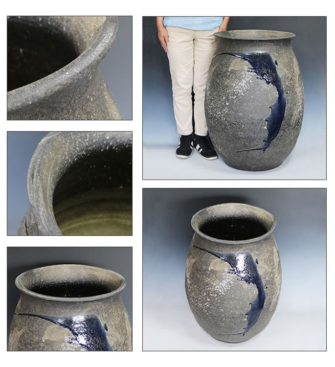 大壺 傘立て 花入れ 陶器 大型 おしゃれ 信楽焼 傘入れ 花瓶 モダン 黒 大壺 傘立て 花入れ 陶器 大型 おしゃれ 信楽焼 傘入れ 花瓶 モダン 黒