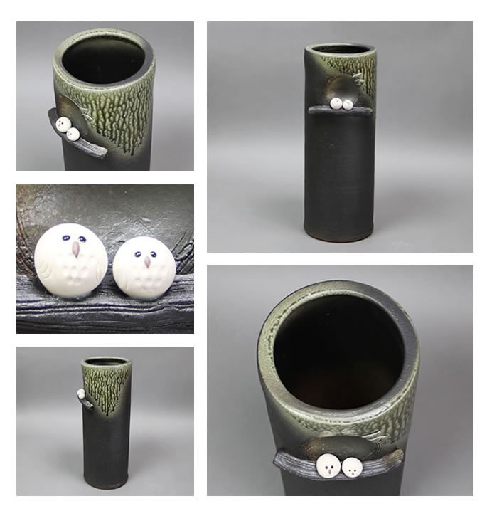  Shigaraki . owl. umbrella stand 