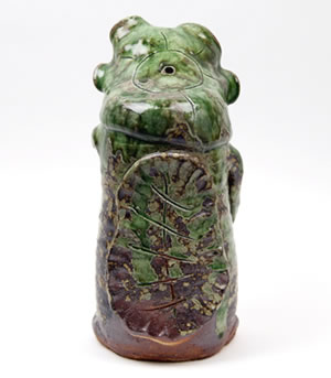 信楽焼 カッパメス 大 縁起物のかっぱ置物 陶器カッパ しがらき 焼き物