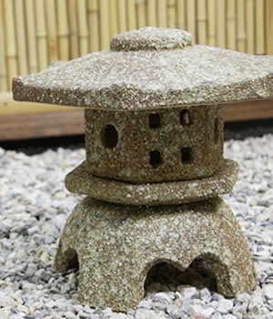 信楽焼 8号六角雪見灯籠お庭 燈籠 和風 和 日本 美 癒しとうろう 灯篭