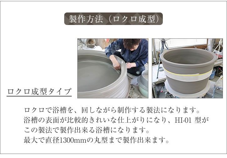 信楽焼浴槽 ロクロ成型 陶器浴槽 陶器風呂 つぼ湯 つぼ風呂 風呂釜 風呂桶 やきもの バスタブ 釜風呂 信楽焼ふろ 露天風呂 温泉 壷湯