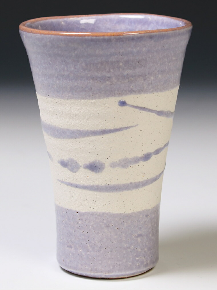 信楽焼 フリーカップ 350ml おしゃれ タンブラー 保温 陶器 ビアカップ かわいい 和食器 日本製 コップ 焼き物 器 選べる10種類 彩虹フリーカップ ct-0032｜shigaraki｜06