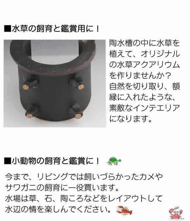 すいれん鉢　信楽焼き睡蓮鉢　陶器水鉢　スイレン鉢　やきもの