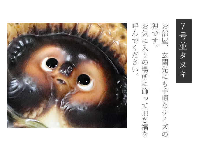 信楽焼 7号並狸 たぬき タヌキ 狸 開運 縁起物 厄除け 可愛い 商売繁盛