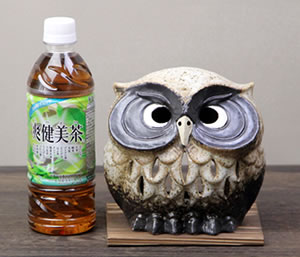 信楽焼 茶香炉 陶器茶香炉 ふくろう フクロウ茶香炉 陶器 茶 焼き物 火