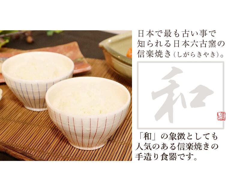 信楽焼めし碗　陶器茶碗　やきもの丼鉢