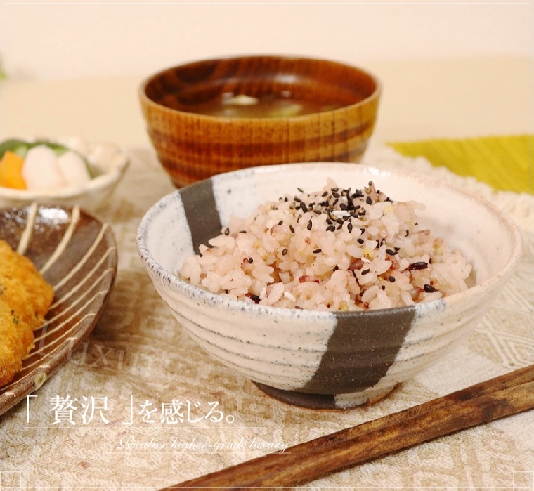 信楽焼めし碗　陶器茶碗　やきもの丼鉢