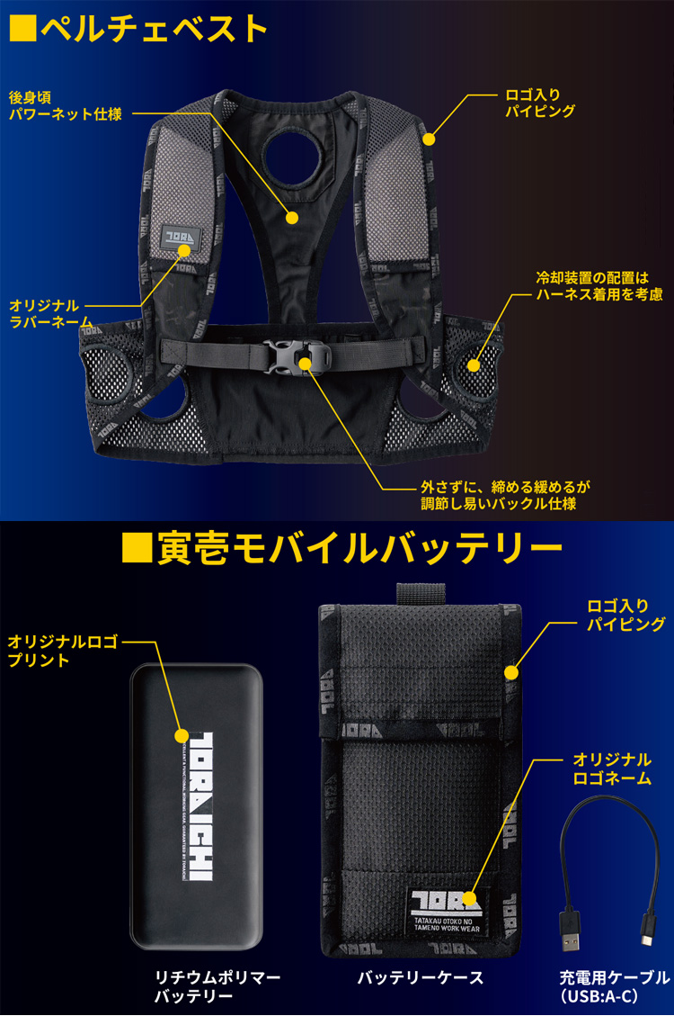寅壱 ペルチェベストセット 0213-000 トライチ 冷却ベスト 熱中