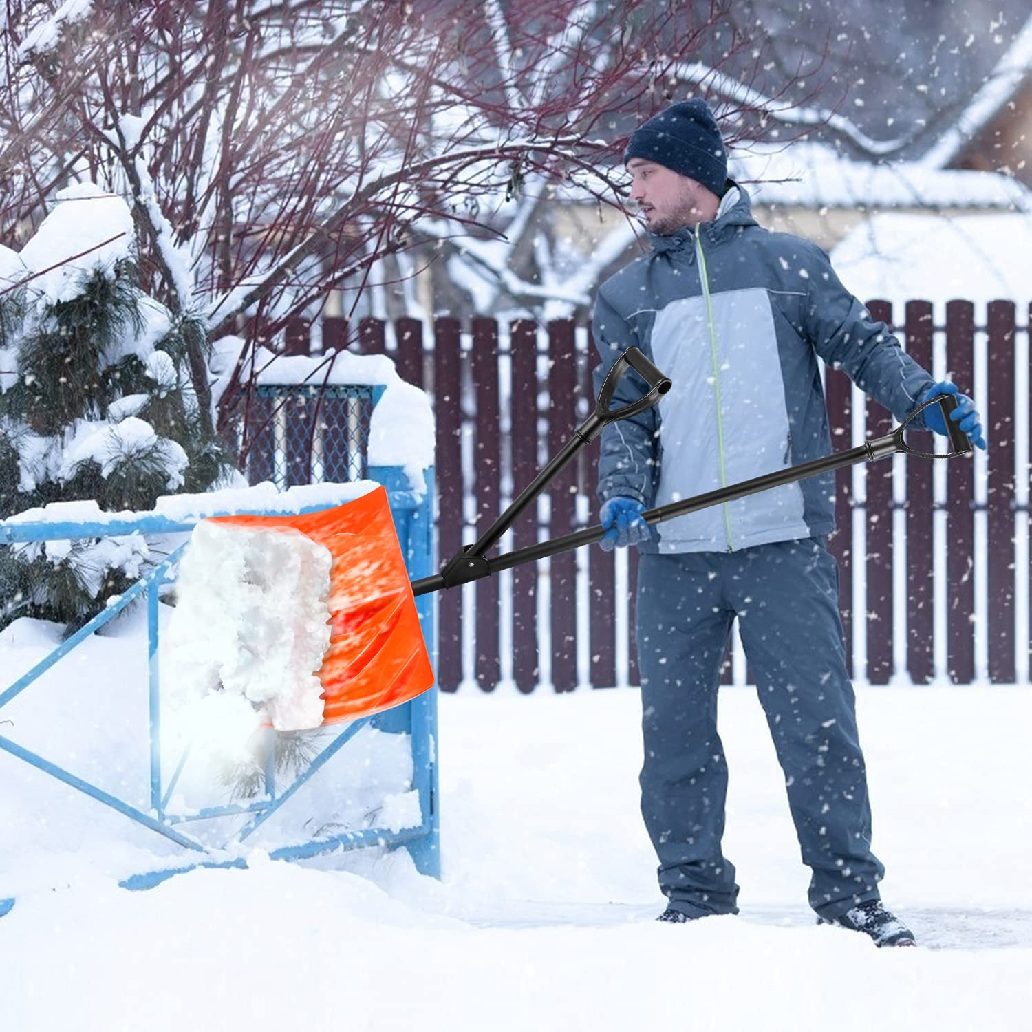 Homemi 雪かきスコップ プラスチック 除雪スコップ シャベル
