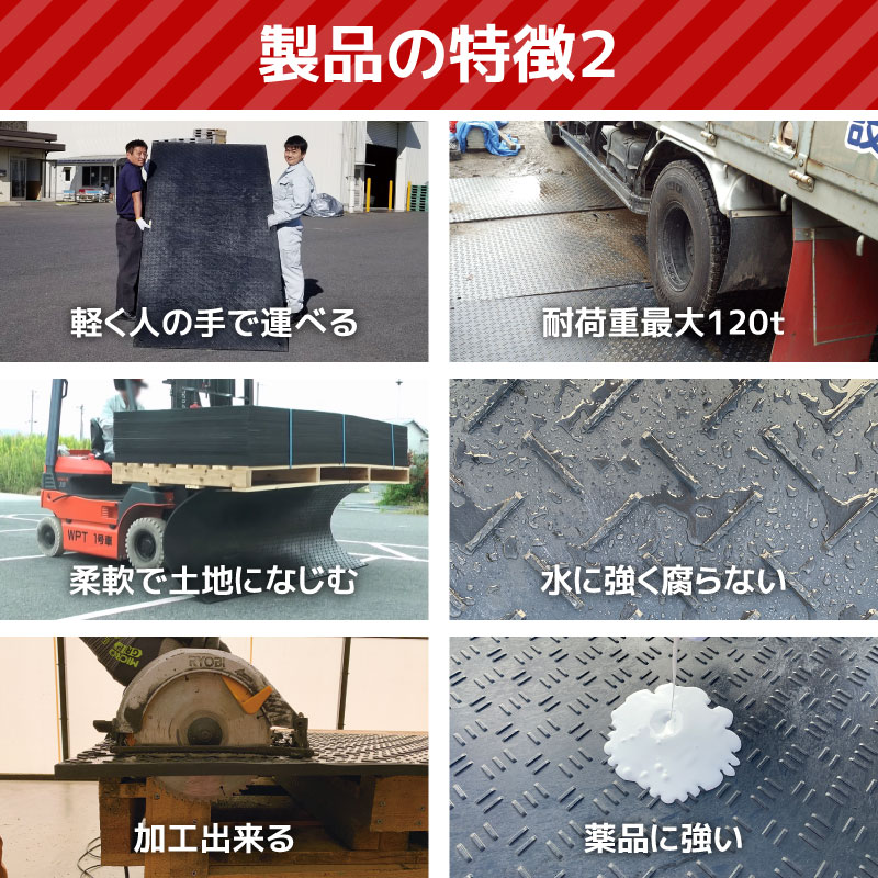 ウッドプラスチック敷板の特徴2
