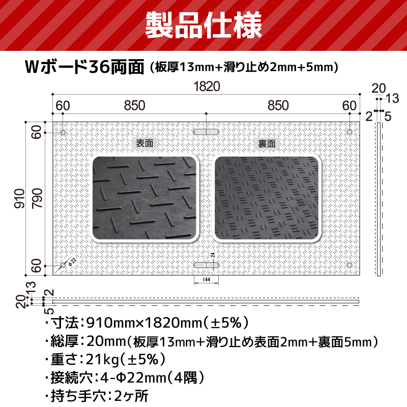 Wボード36両面