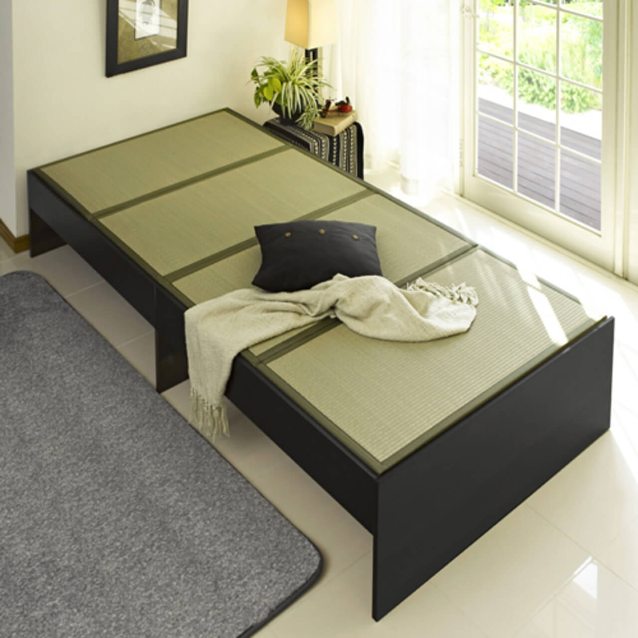 畳ベッド シングル ベースモデル マットレスつき 約104×214×37cm 抗菌 防カビ 家具 寝室 和室 和風