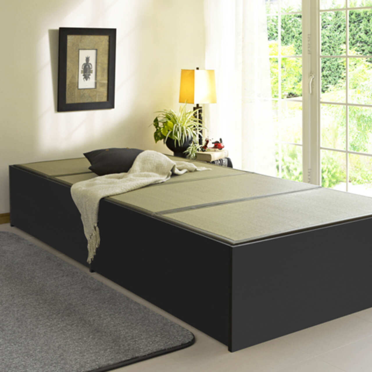 畳ベッド 収納つき シングル マットレスつき 約104×214×37cm 抗菌 防カビ 家具 寝室 和室 和風｜shikimonoya5o5o｜04