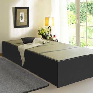 畳ベッド 収納つき シングル マットレスつき 約104×214×37cm 抗菌 防カビ 家具 寝室 ...