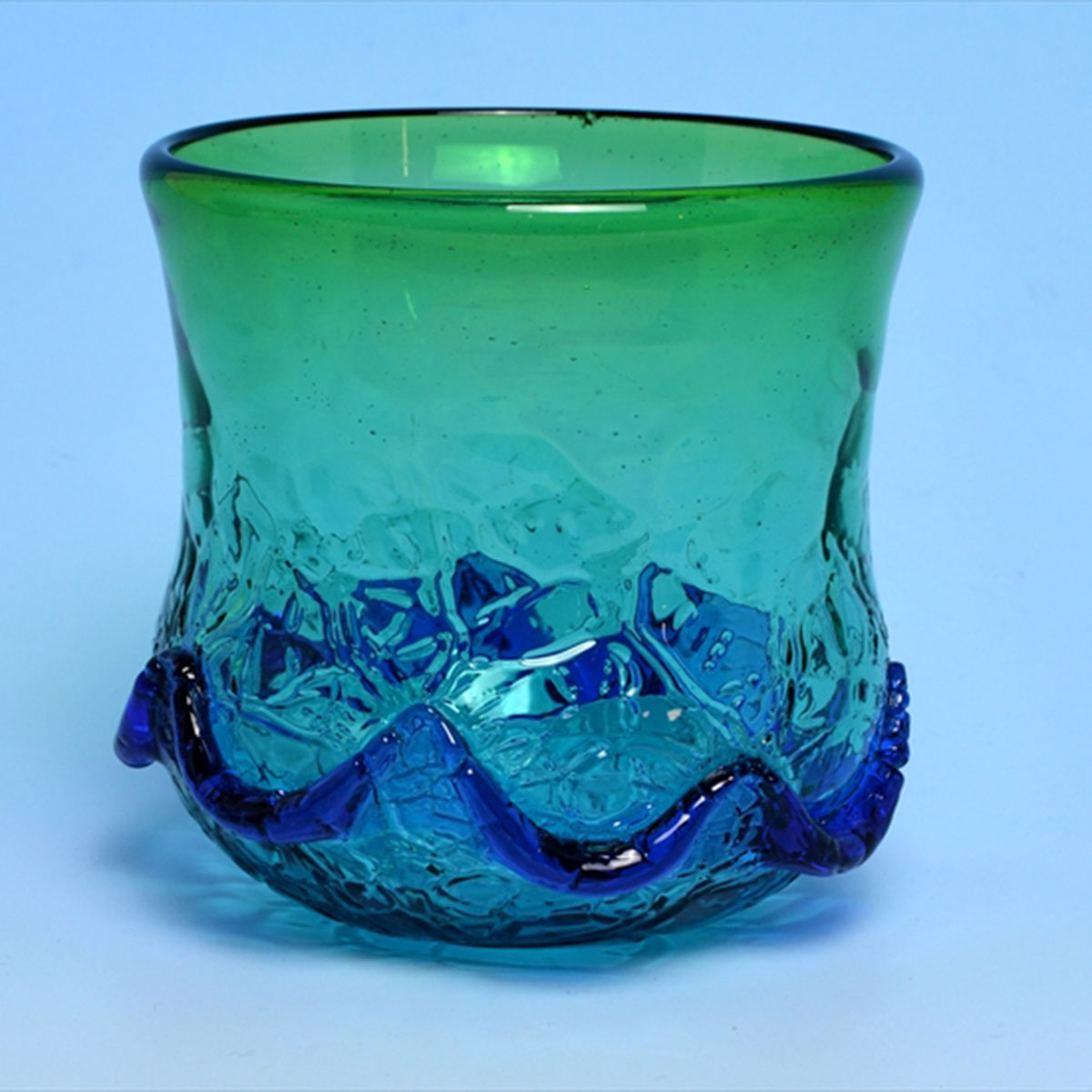 琉球ガラス グラス 松田英吉 匠工房 イラブチャー アイスカットグラス