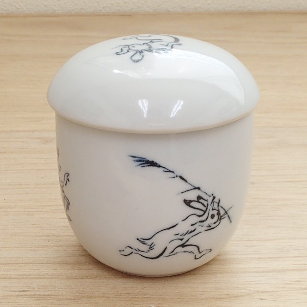 茶碗蒸し 器 鳥獣戯画 蒸し碗 おしゃれ 和食器 業務用 美濃焼