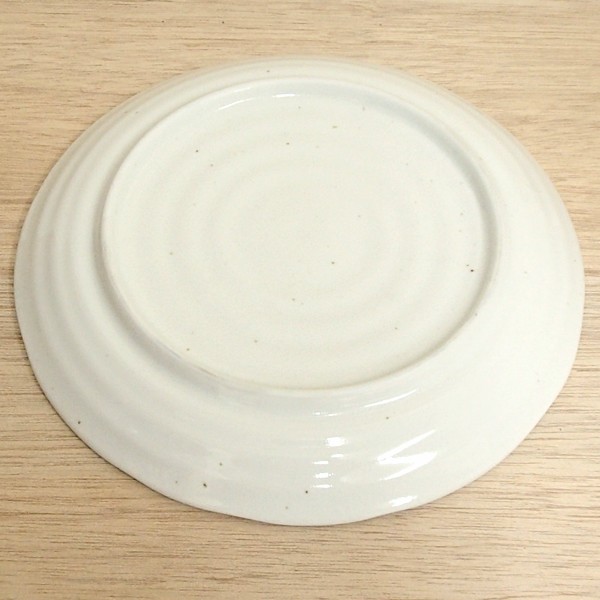 皿 丸皿 縄文粉引 7.0皿 21cm おしゃれ 和食器 業務用 美濃焼 23b239 