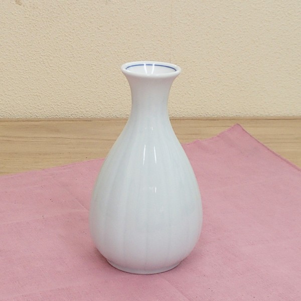 【新品未使用】徳利 徳利 一合徳利 青白磁菊割 酒器 陶器 日本酒 おしゃれ 業務用 美濃焼