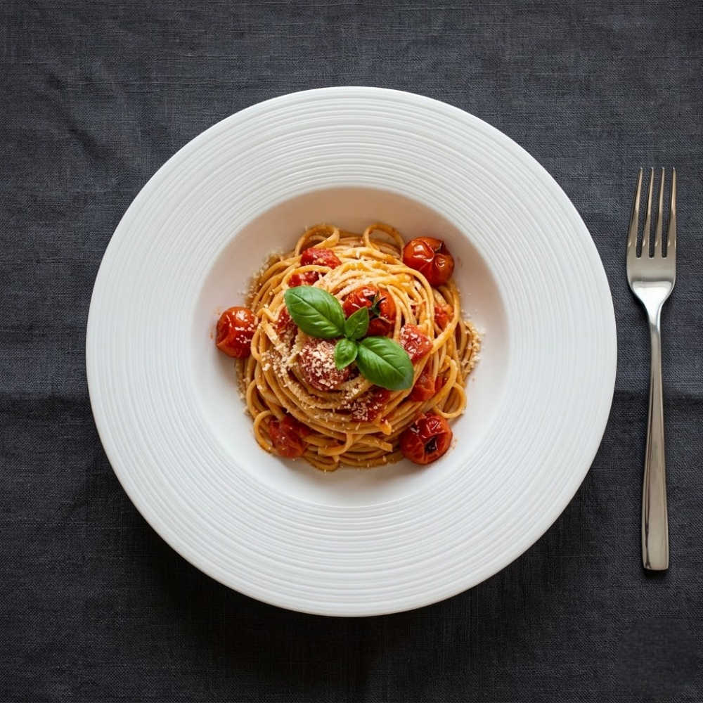 パスタ皿 24cm 白磁 くぼみ ディープスープボウル 日本製 おしゃれ