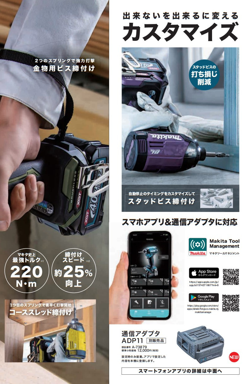 マキタTD172DDRGX 青　x2台セット　未使用新品 マキタ TD173DZ 充電インパクト 18V 青 (本体＋充電器+