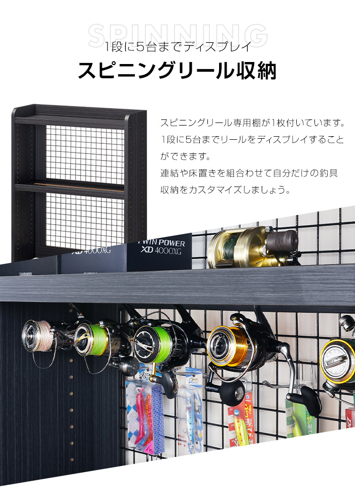 送料無料】ペスカレージ ワイヤーネットラック PSR-1080 BK