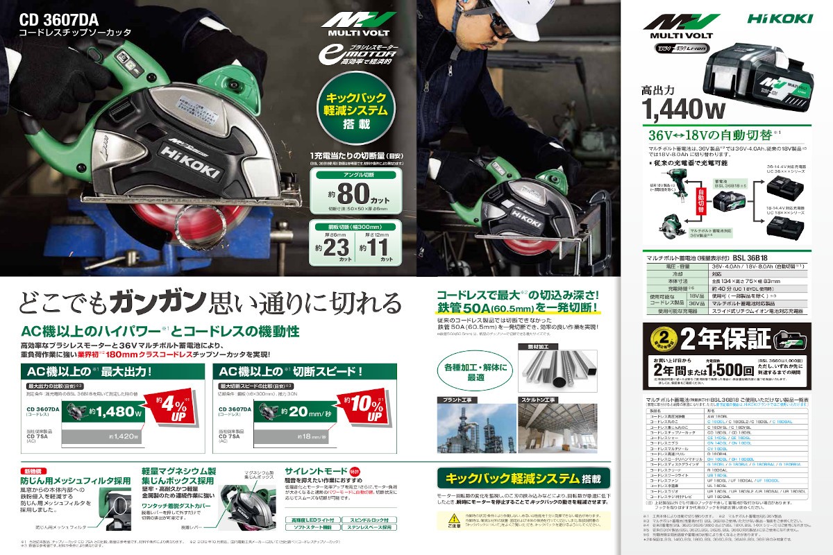 HiKOKI ハイコーキ（旧：日立工機） CD3607DA(NN) 180mm