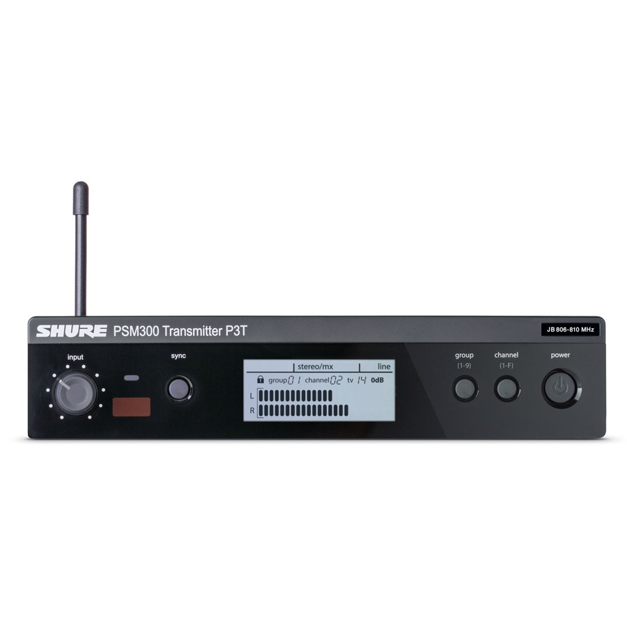 SHURE ワイヤレスシステム ボディパック型 受信機 P3R フロント画像