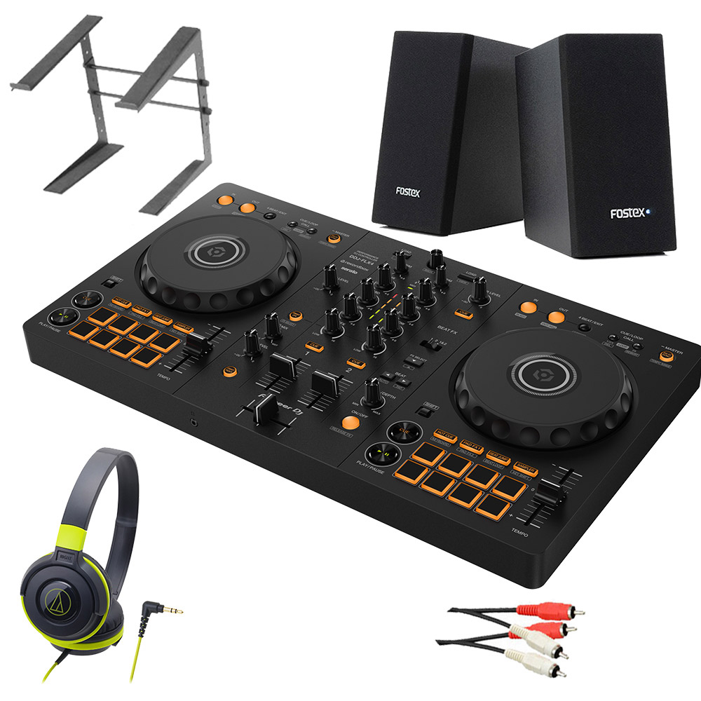 〔DDJ-400後継機種〕 Pioneer DJ パイオニア DDJ-FLX4 初心者セット ヘッドホン+スピーカー+PCスタンド｜shimamura｜03