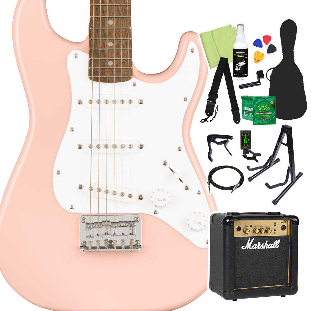 Squier by Fender スクワイヤー / スクワイア Mini Stratocaster エレキギター初心者14点セット 〔マーシャルアンプ付き〕 ストラトキャスター ミニサイズ｜shimamura｜02