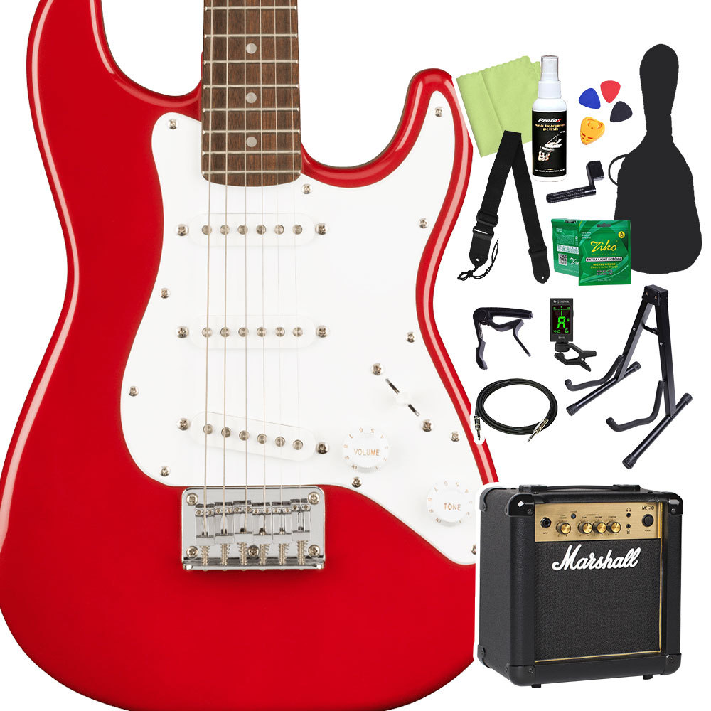 Squier by Fender スクワイヤー / スクワイア Mini Stratocaster エレキギター初心者14点セット 〔マーシャルアンプ付き〕 ストラトキャスター ミニサイズ｜shimamura｜03