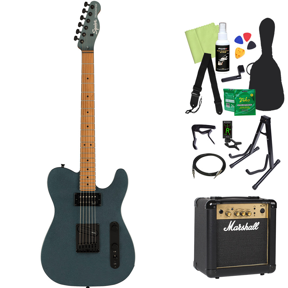SALE／61%OFF】 Squier by Fender エレキギター初心者14点セット〔マーシャルアンプ付き〕 TELE CONT RMN RH  テレキャスター ギター