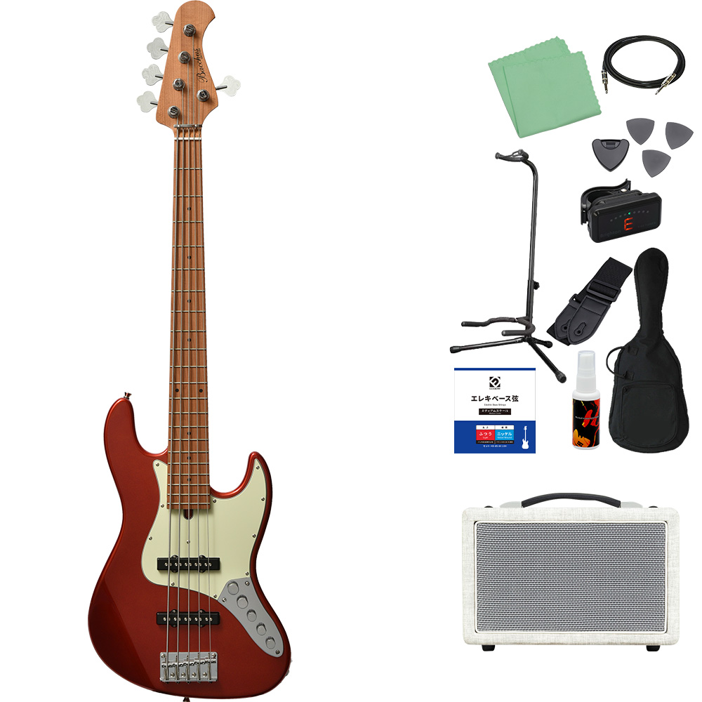 Bacchus（バッカス） WJB5-630-RSM/M-Act 5弦ベース 初心者12点セット