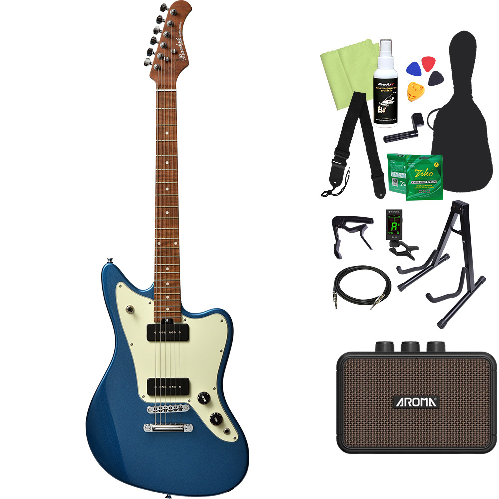 Bacchus バッカス WINDY-STD/RSM エレキギター初心者14点セット 充電式