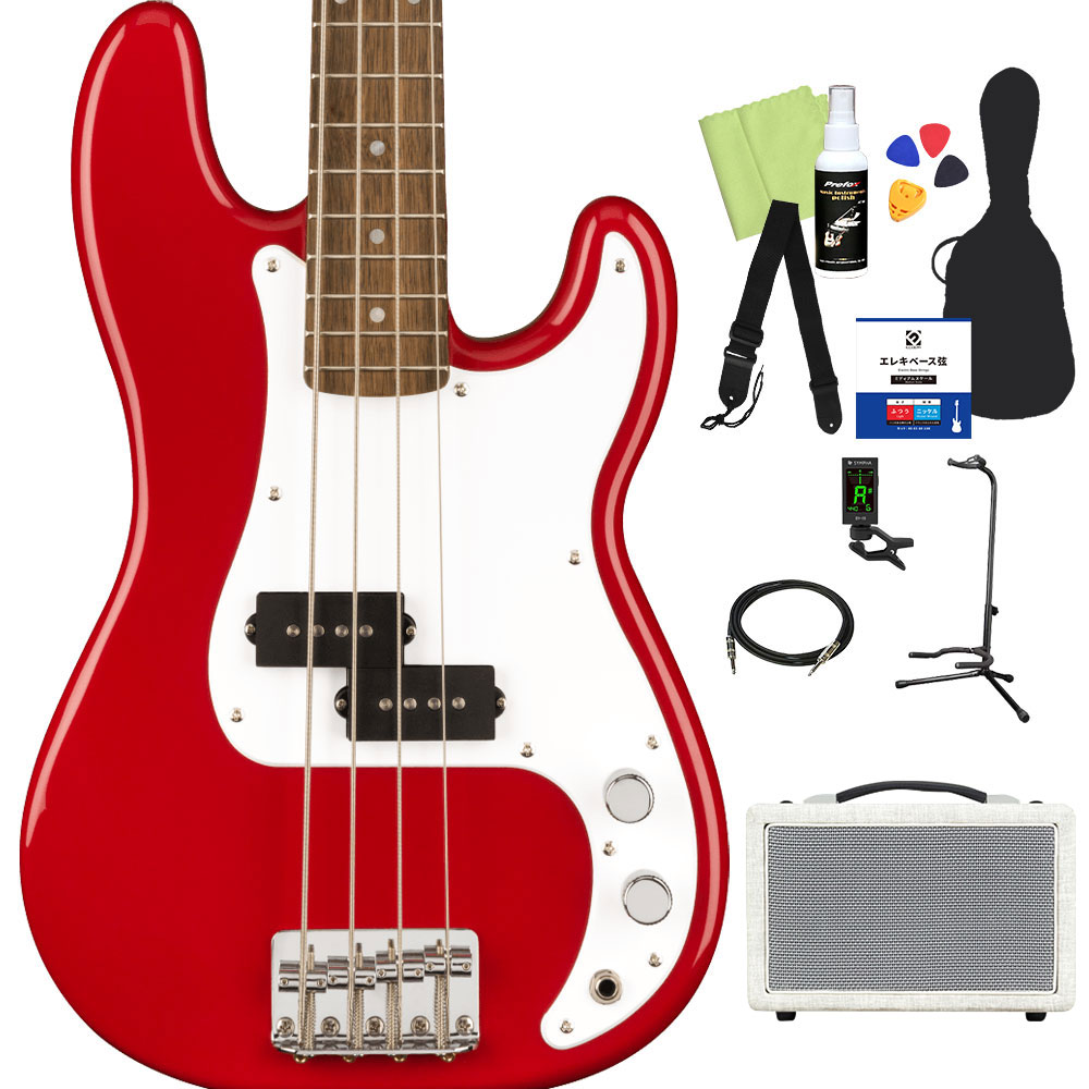 エレキベース スクワイヤー フェンダー プレベ ミニアンプ チューナー 替え弦 Fender（フェンダー） スクワイヤー / スクワイア Mini Precision Bass