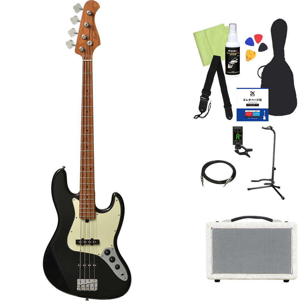 Bacchus ベース初心者セット 黒 Bacchus WJB-1DX RSM/M (BLK) 【ベース初心者入門セット