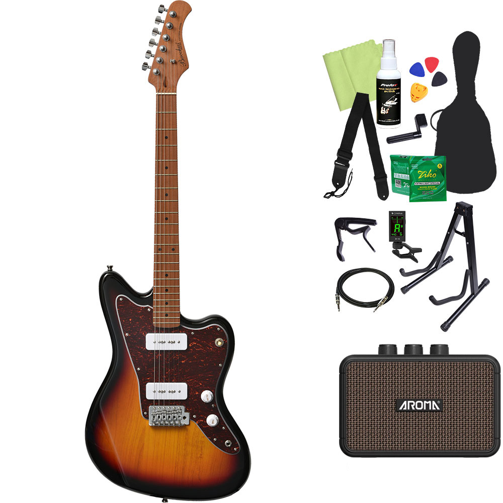 Bacchus バッカス BJM-1-RSM/M エレキギター初心者14点セット 〔ミニアンプ付き〕_1