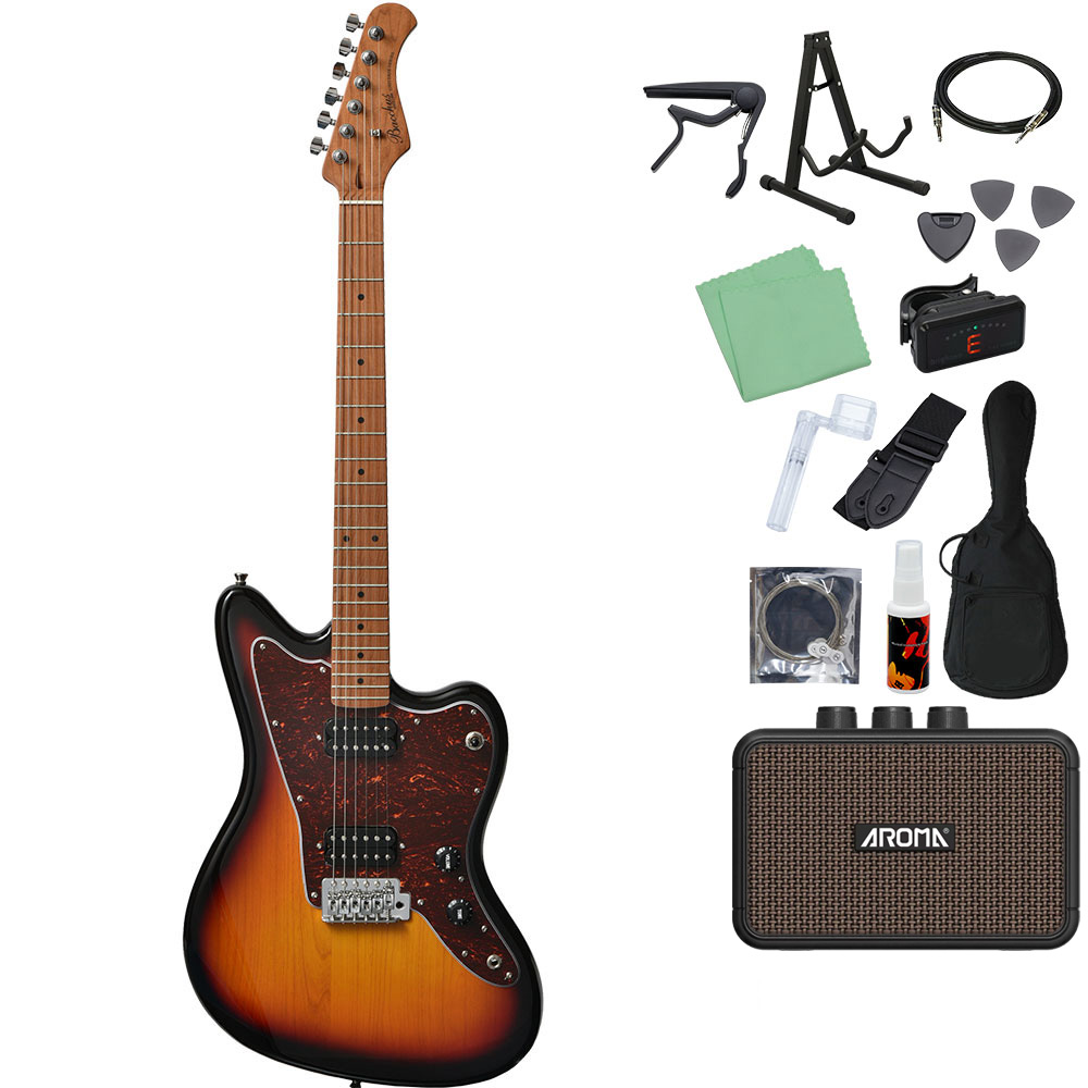 Bacchus バッカス BJM-3-RSM/M エレキギター初心者14点セット 〔ミニアンプ付き〕_1
