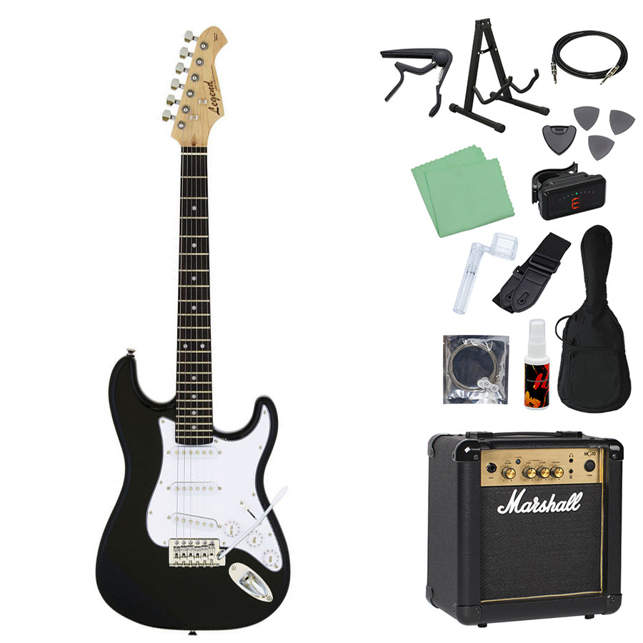 エレキギター&ミニアンプ（コード付き） LEGEND LST-Z CACA エレキギター 初心者14点セット 【VOXアンプ付き