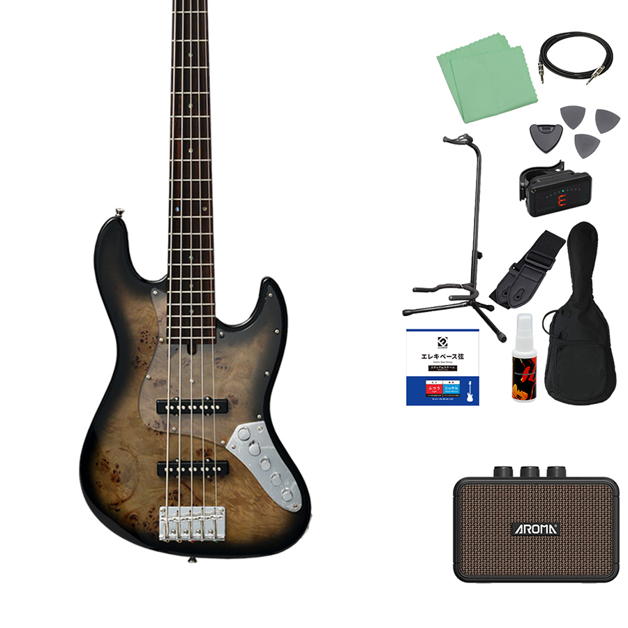 Bacchus（バッカス） WJB5-BP/Act 5弦ベース初心者12点セット充電式