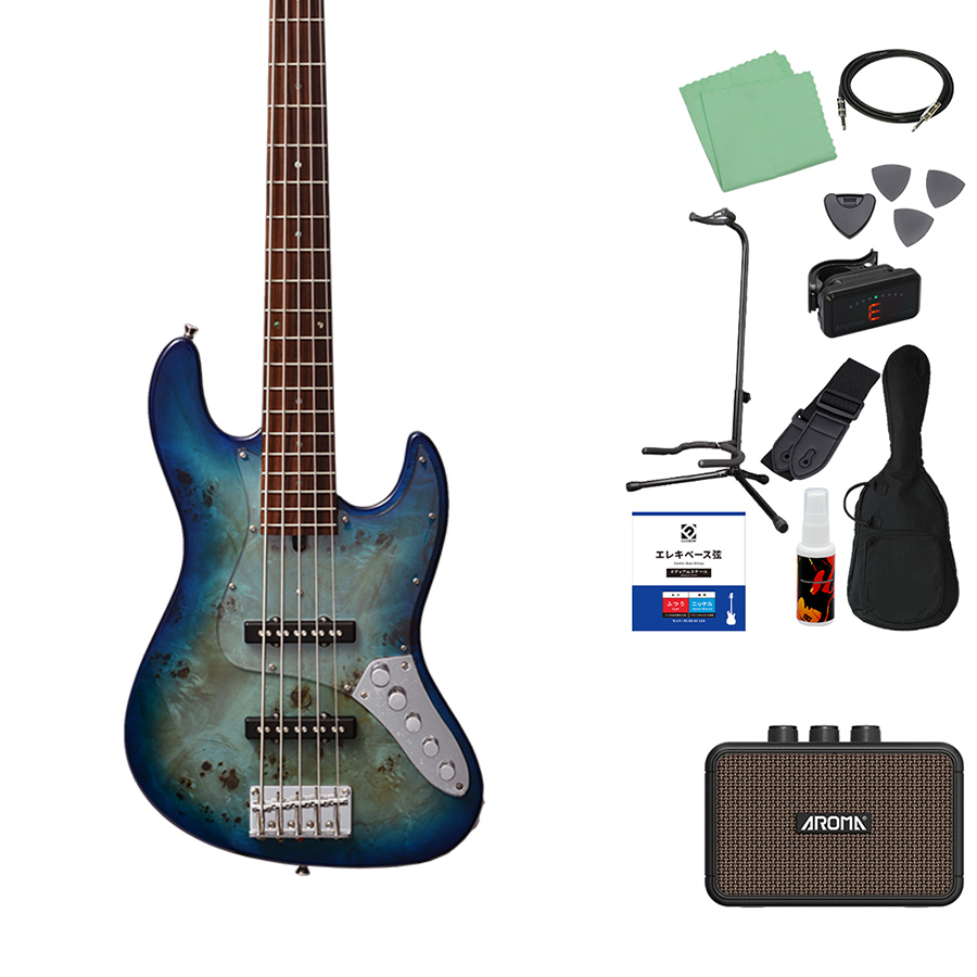 Bacchus（バッカス） WJB5-BP/Act 5弦ベース初心者12点セット充電式