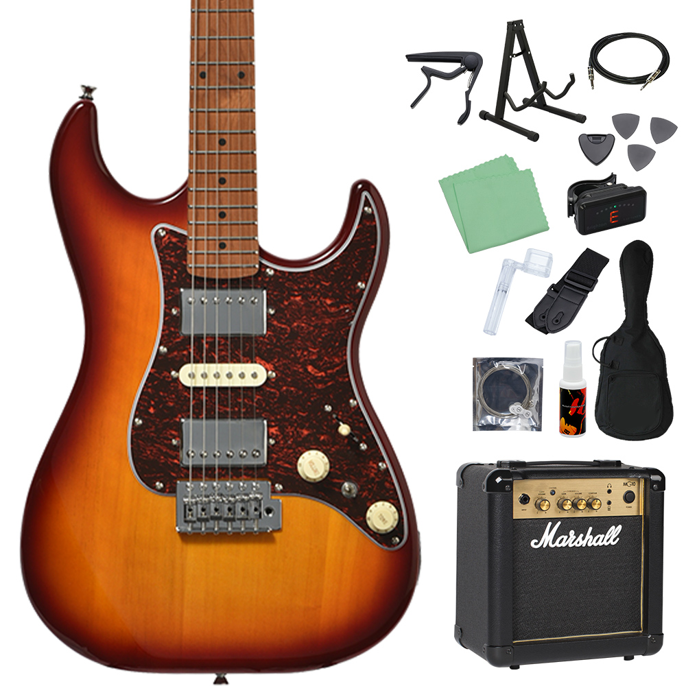 Bacchus（バッカス） GS-4DX RSM/M エレキギター初心者14点セット