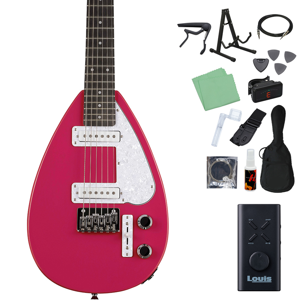 VOX ボックス MK3 MINI エレキギター初心者14点セット ヘッドホンアンプ付き ミニギター トラベルギター ショートスケール ティアドロップ型の画像