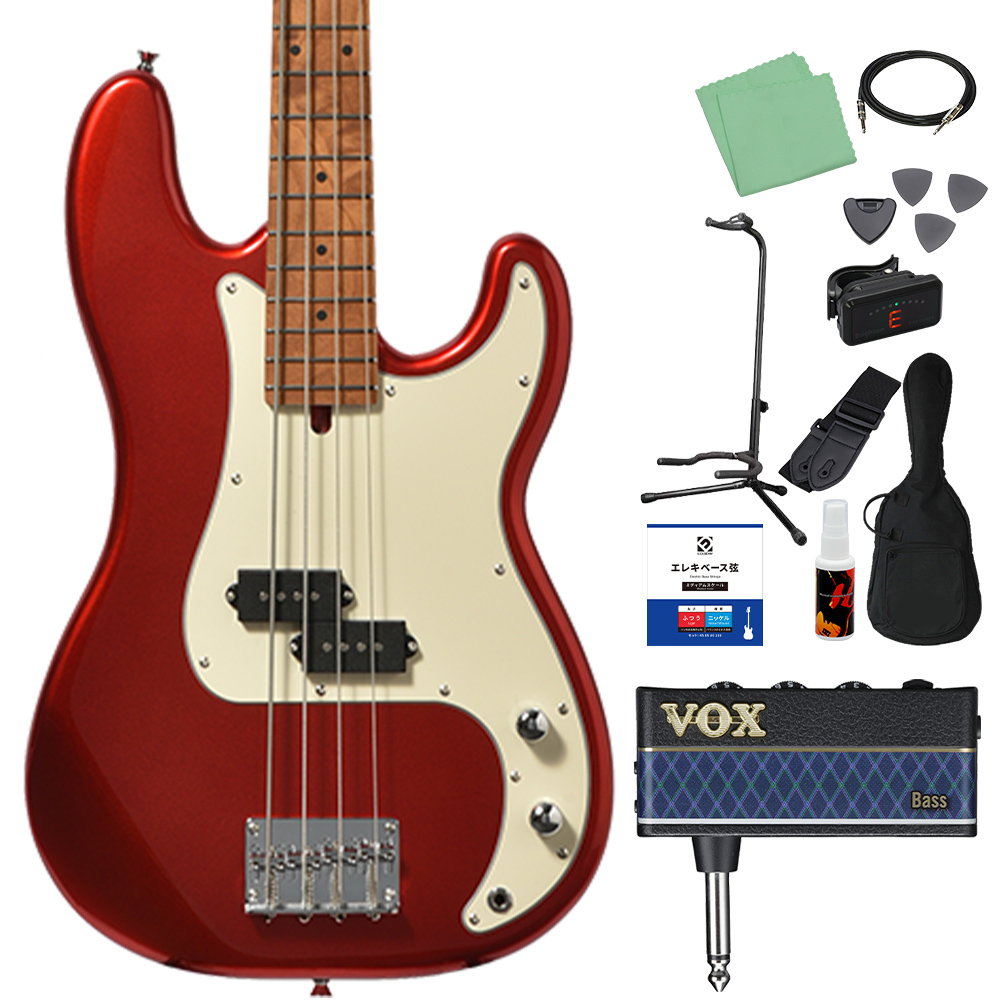 Bacchus バッカス BPB-1DX RSM/M ベース初心者12点セット ヘッドホンアンプ付 エレキベース ユニバースシリーズの画像